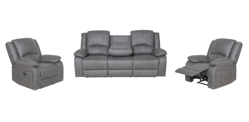 Captain 3 Piece Recliner Suite with Tray