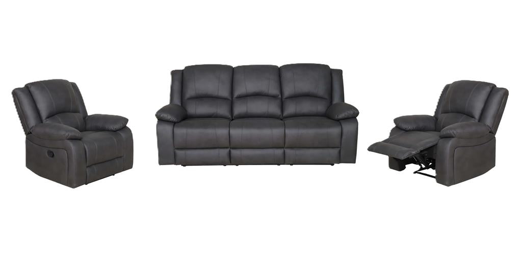 Captain 3 Piece Recliner Suite with Tray