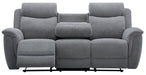 Dawson 3 Seater Manual Recliner with Drop-Down Tray - Steel