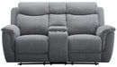 Dawson 2.5 Seater Manual Recliner with Console - Steel