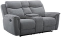 Dawson 2.5 Seater Manual Recliner with Console - Steel