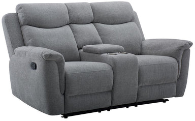 Dawson 2.5 Seater Manual Recliner with Console - Steel