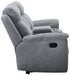 Dawson 2.5 Seater Manual Recliner with Console - Steel