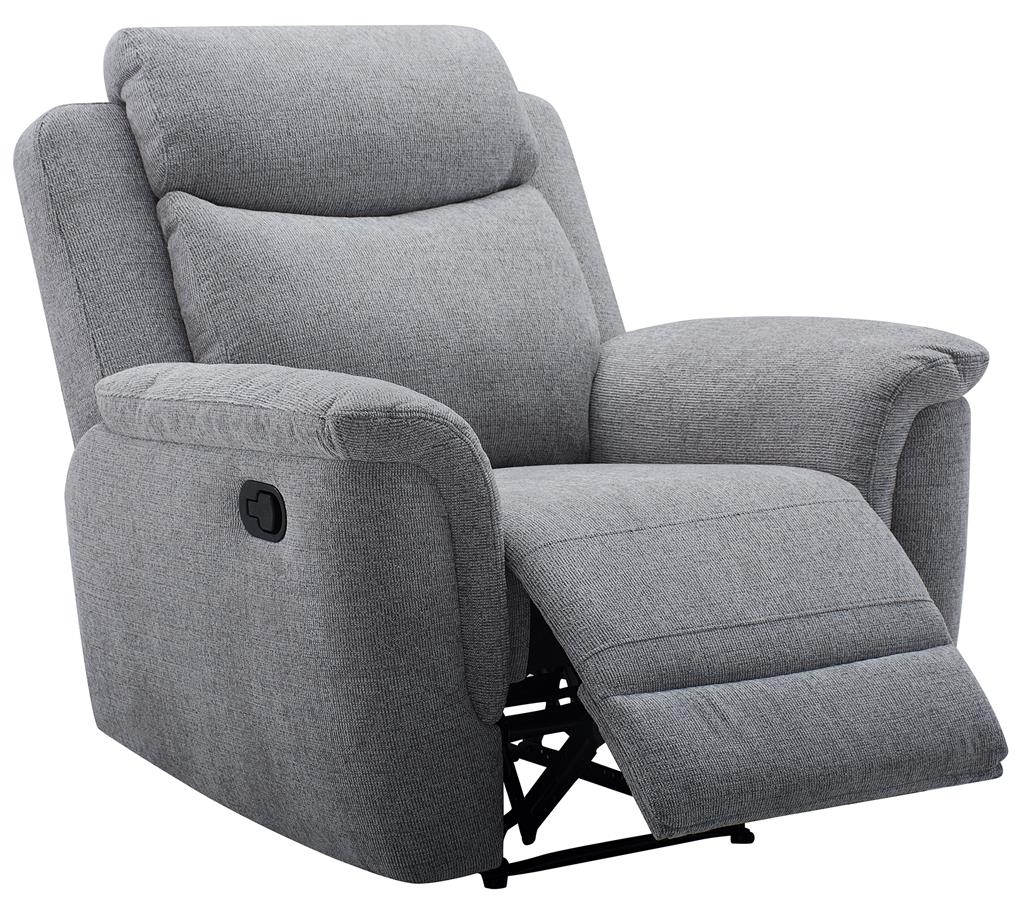 Dawson Fabric Recliner Chair - Steel