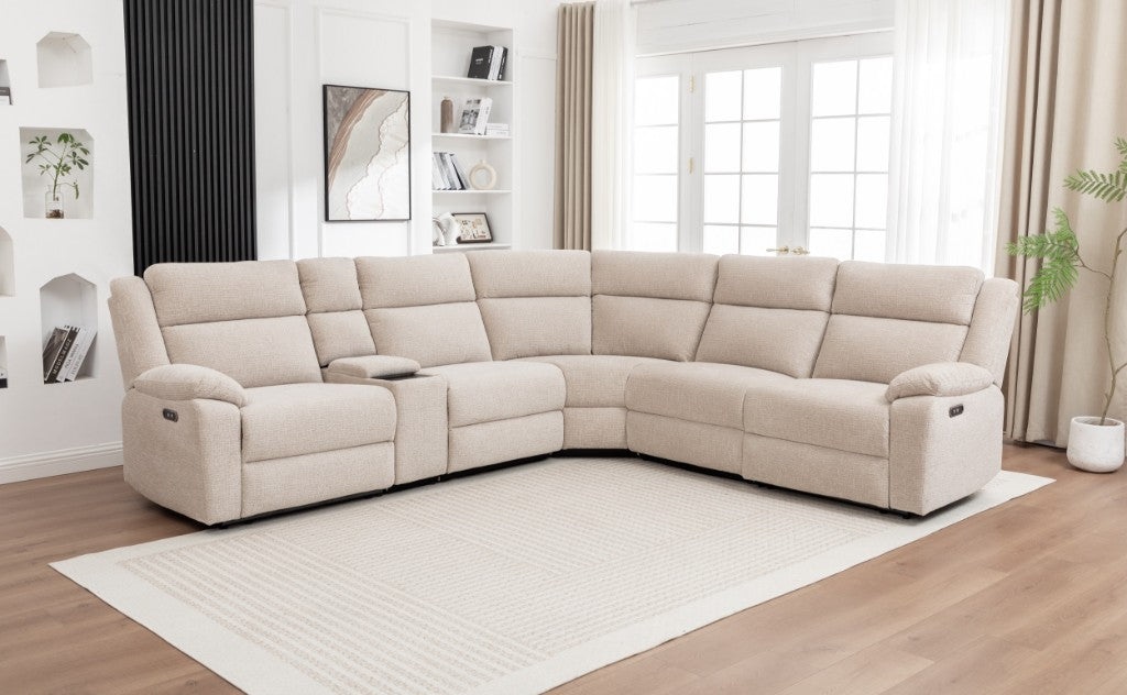 Reverie 5 Seater Corner Modular Electric Recliner Lounge