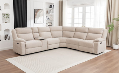 Reverie 5 Seater Corner Modular Electric Recliner Lounge