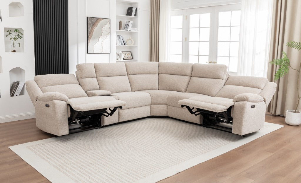 Reverie 5 Seater Corner Modular Electric Recliner Lounge