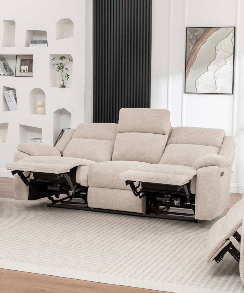 Reverie 3 Seater Electric Recliner Sofa with Drop-Down Tray