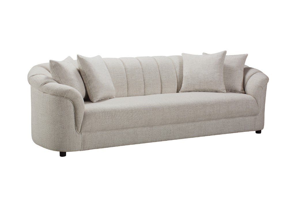 Easton Channelled 4 Seater Sofa - Beige