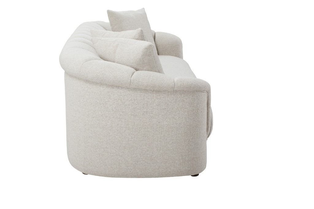 Easton Channelled 3 Seater Sofa - Beige