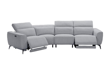 Lorenzo 4 Piece Corner Modular with Dual Motor Recliners - Light Grey