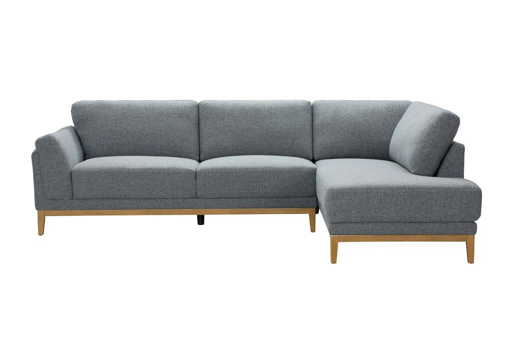 Hyde 3 Seater Sofa with Right Chaise - Grey