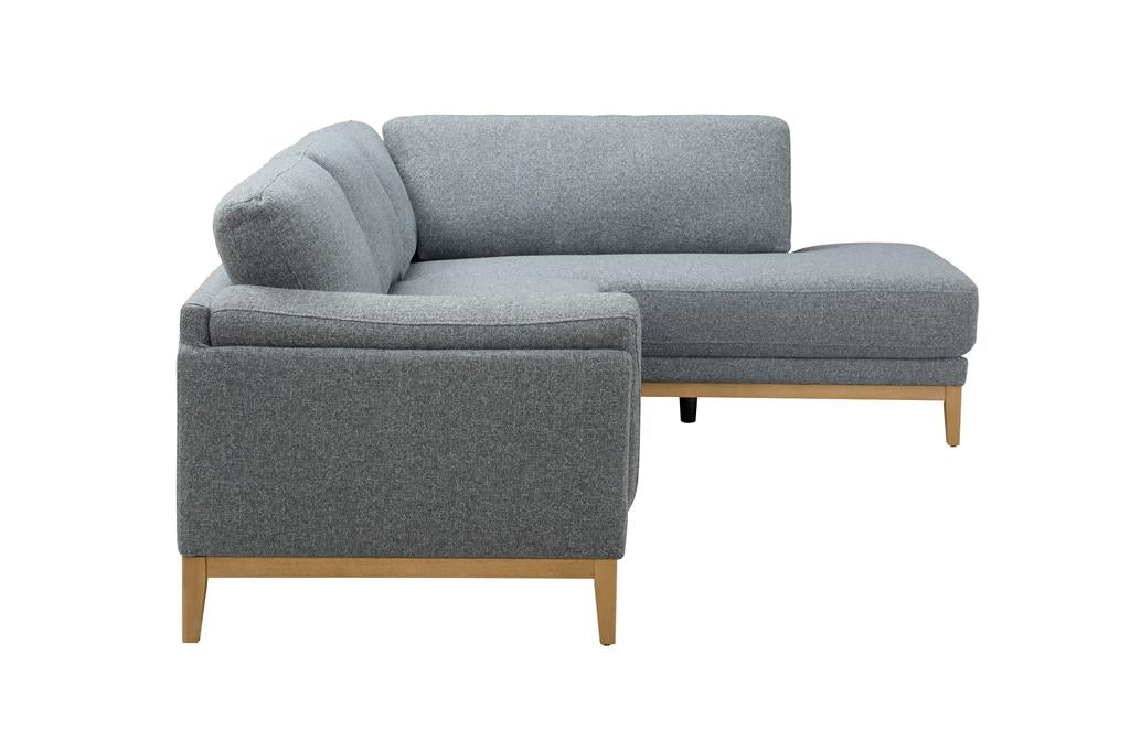 Hyde 3 Seater Sofa with Right Chaise - Grey