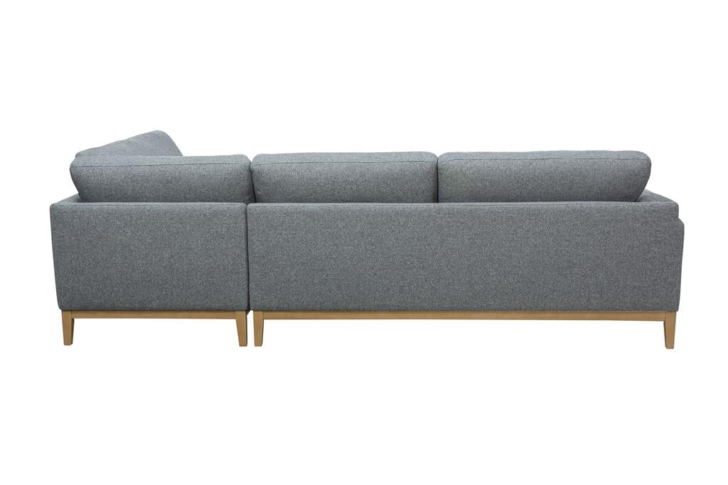 Hyde 3 Seater Sofa with Right Chaise - Grey