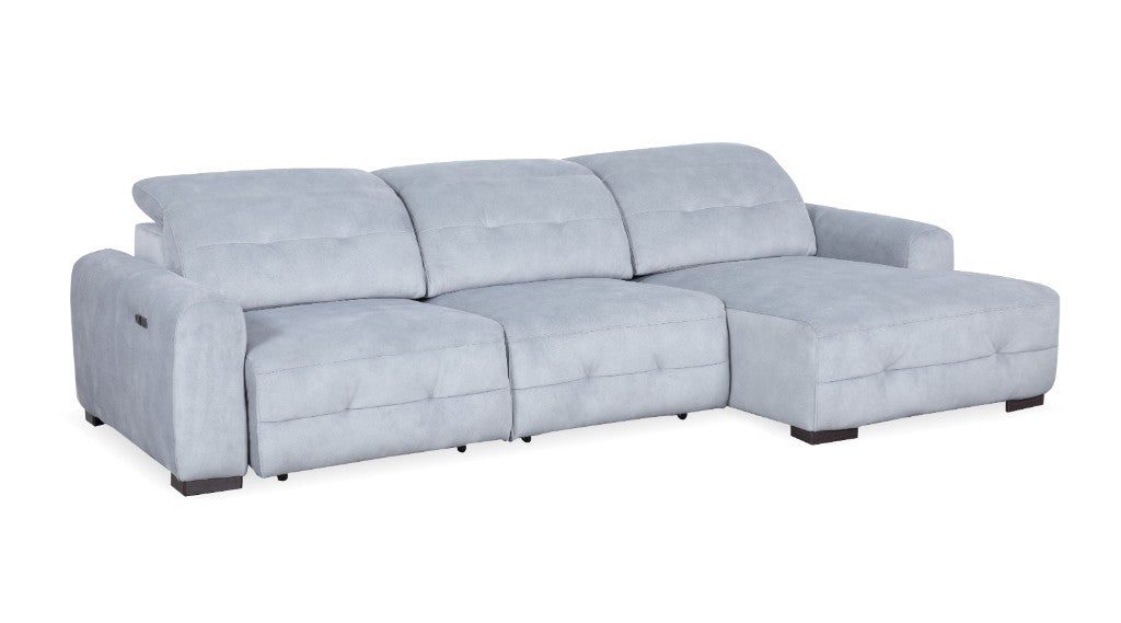 Jordan Fabric Power Sectional Lounge with Chaise