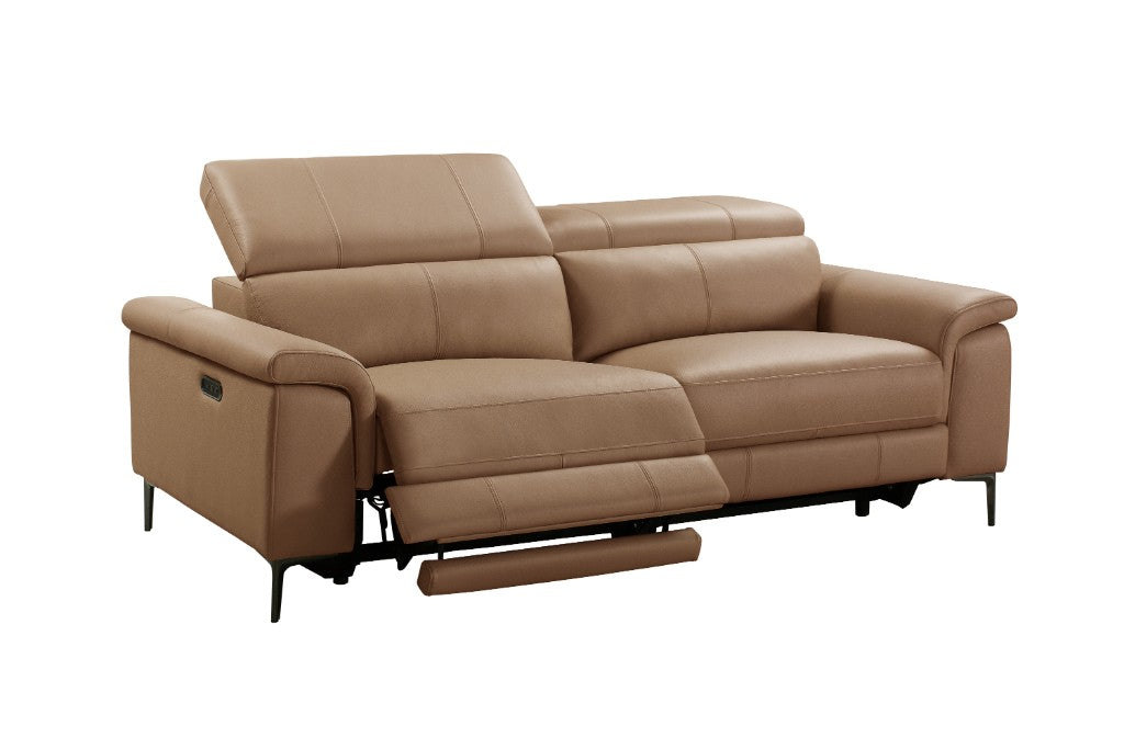 Maddox Leather 3 Seater Dual Motor Recliner Sofa