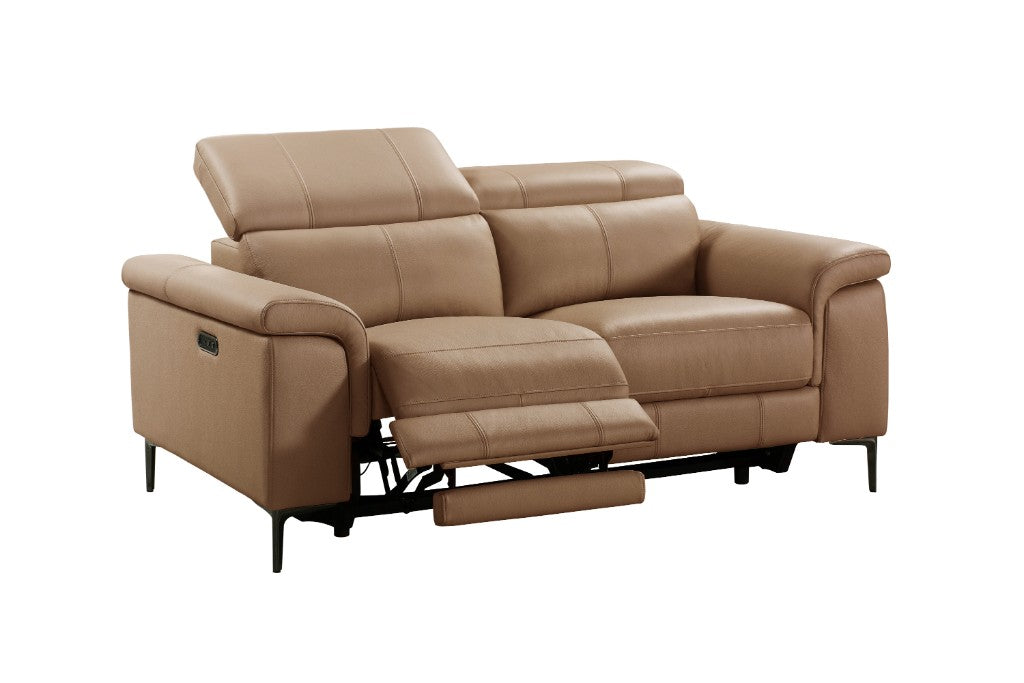 Maddox Leather 2 Seater Dual Motor Recliner Sofa