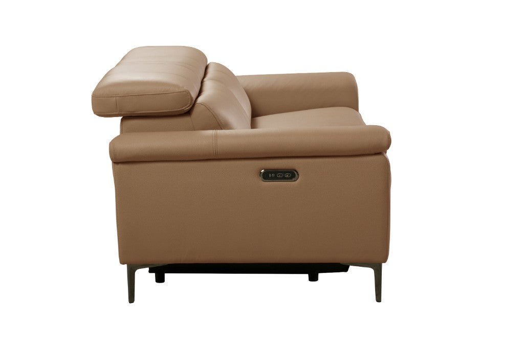 Maddox Leather 2 Seater Dual Motor Recliner Sofa