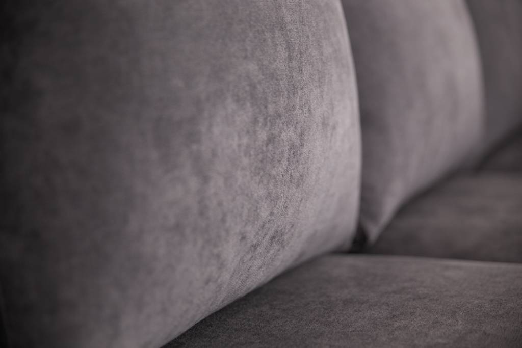 Keith 3 Seater Upholstered Sofa with Chaise + Sofa Bed-Dark Grey