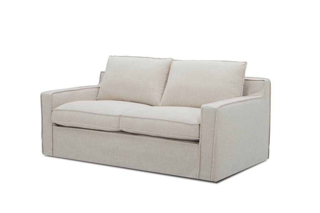 Logan Removable Cover Sofas - Stone Polyester Linen Look