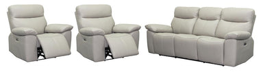 Ravello Leather 3 Piece Electric Recliner Suite