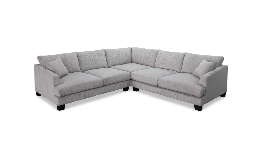 Polaris 3 Piece Corner Modular Lounge - Light Grey