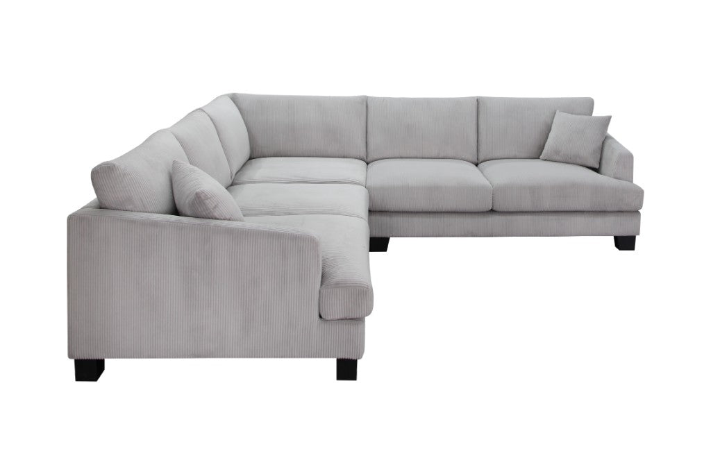 Polaris 3 Piece Corner Modular Lounge - Light Grey