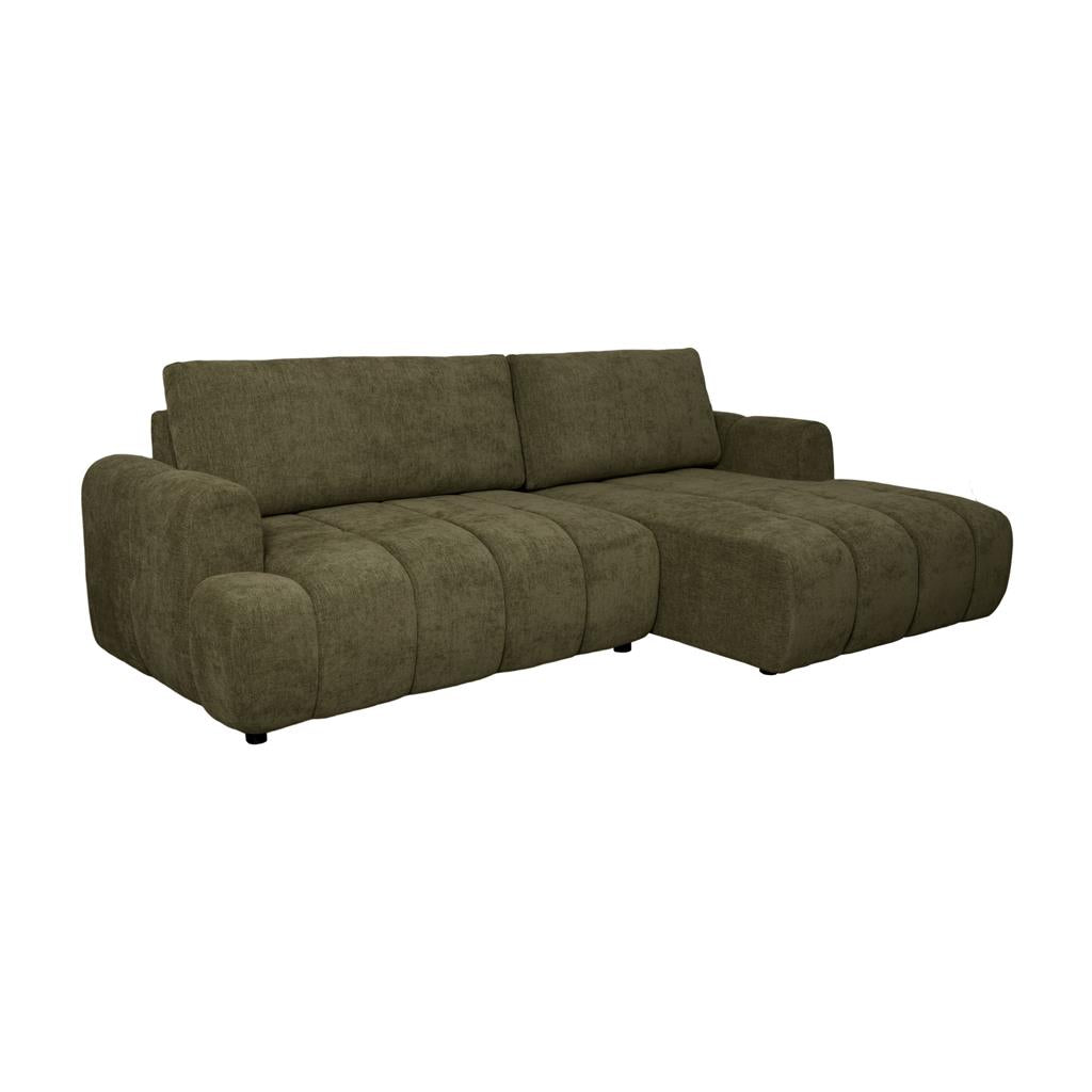 Lucca Channel Tufted Sofa Bed with Storage Chaise