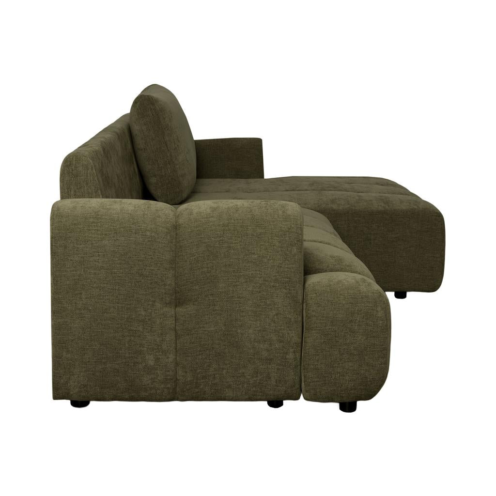 Lucca Channel Tufted Sofa Bed with Storage Chaise