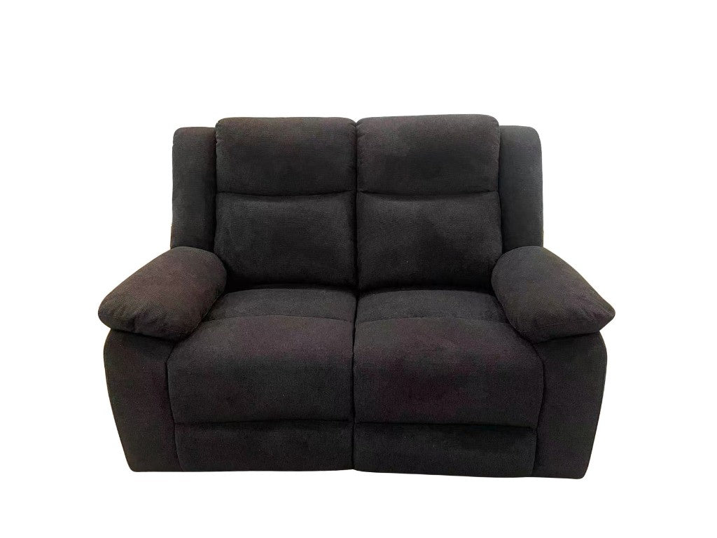 Rancher Recliner Fabric Sofa With Tray Lounge - Licorice