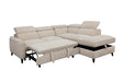 Thea Sofa Bed with Right Gas Lift Storage Chaise