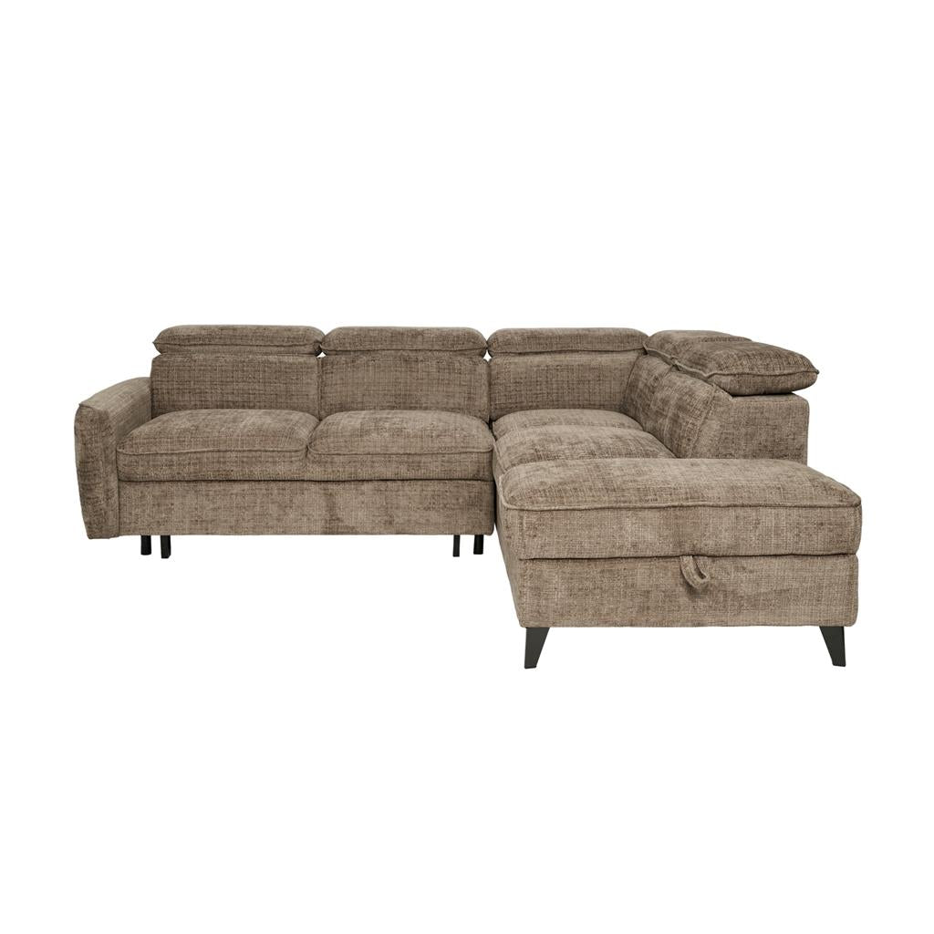 Thea Sofa Bed with Right Gas Lift Storage Chaise