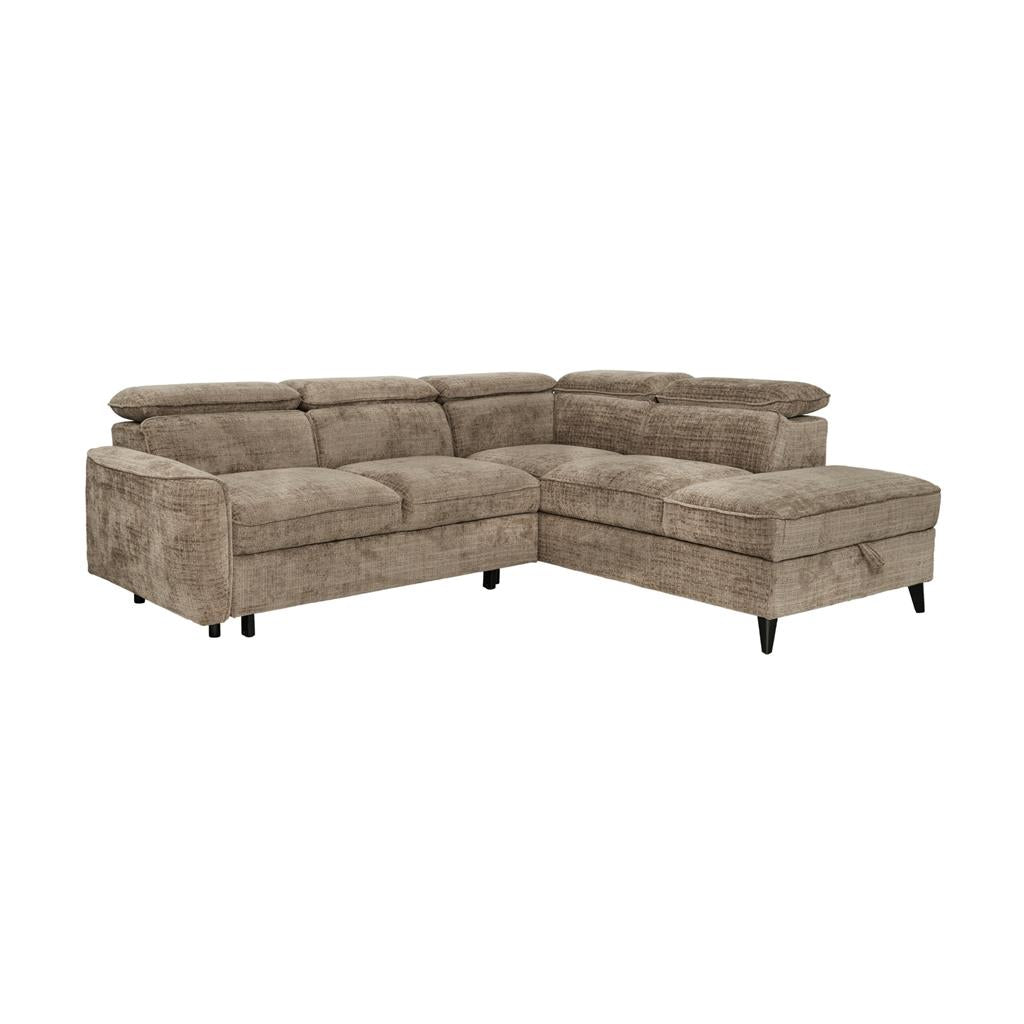 Thea Sofa Bed with Right Gas Lift Storage Chaise