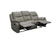 Sussex Leather 3 Seater Sofa with 2 Manual Recliners - Wheat