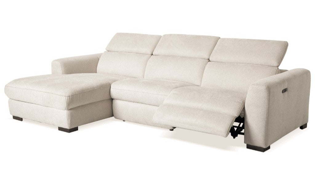 Sutton 2-Seater Recliner with Chaise Sofa - Beige