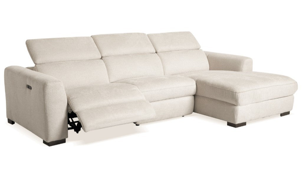 Sutton 2-Seater Recliner with Chaise Sofa - Beige