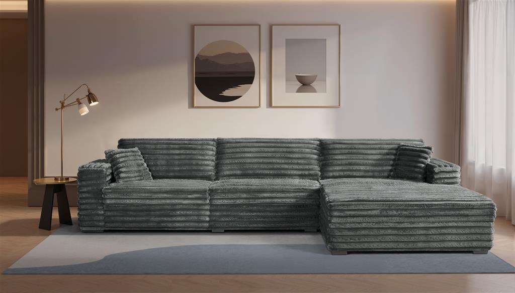 Fraser Large Corduroy 2 Seater with Right Chaise