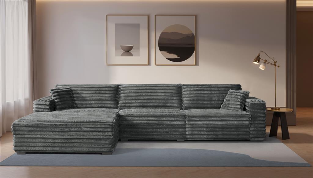 Fraser Large Corduroy 2 Seater with Left Chaise
