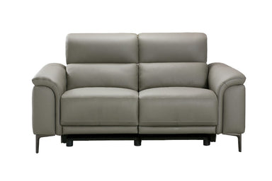 Banksia Leather 2 Seater Dual Motor Recliner - Grey