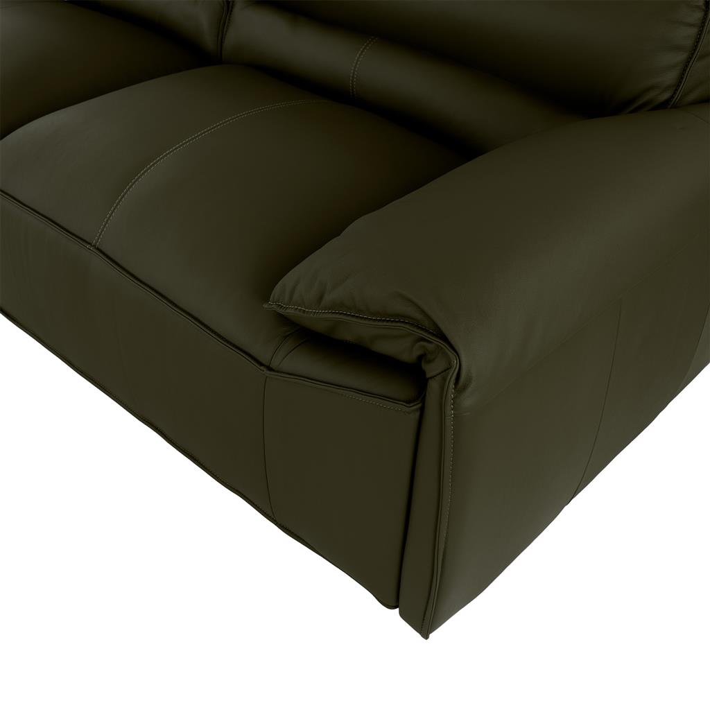 Zion Leather 3 Seater Sofa