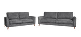 Alder Mid-Century 3 + 2 Seater Fabric Sofa Set