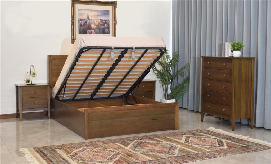 Solenne 4 Piece King Bedroom Suite with Gas Lift Storage