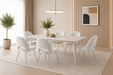 Paloma 7 Piece Acacia Dining Set 180cm - White