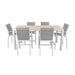 Torrens Outdoor 7 Piece Bar Setting 200cm - White