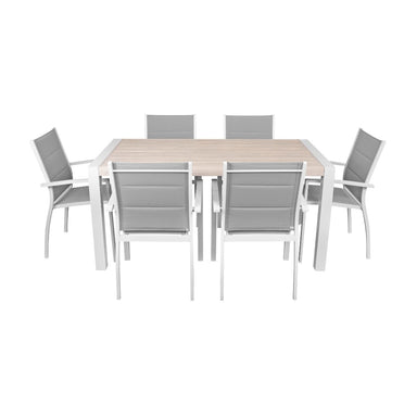Torrens Outdoor 7 Piece Dining Set 160cm - White
