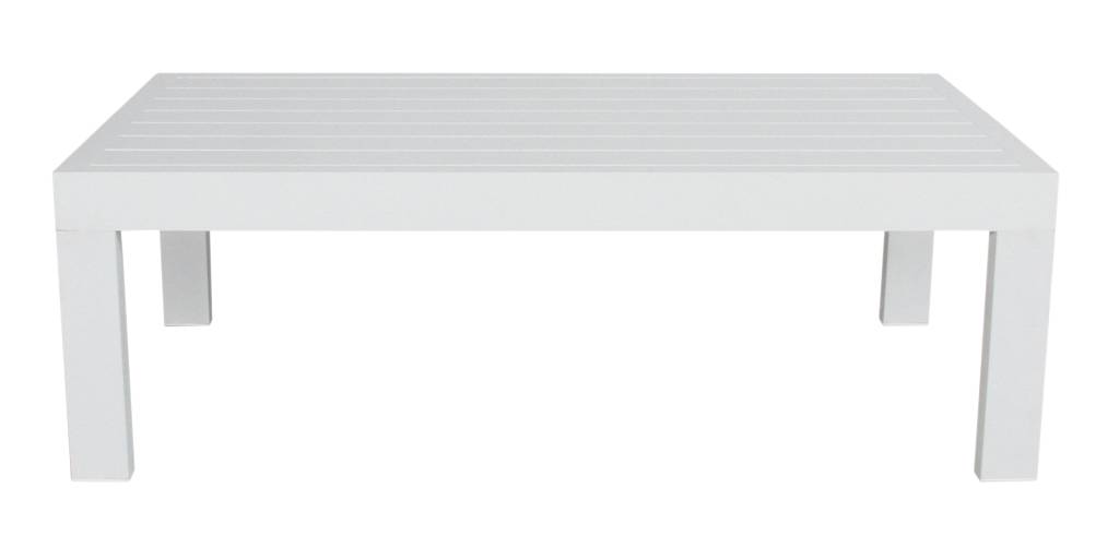 Delphi Outdoor Aluminium Slatted Coffee Table - White