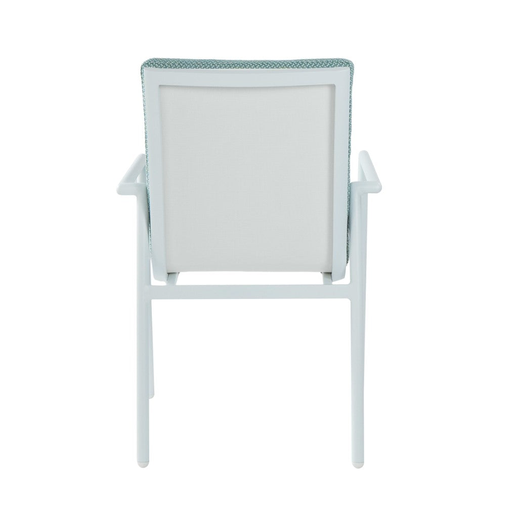 Seabreeze Outdoor Dining Chair - White/Sea Mist Green