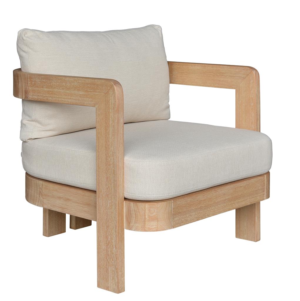 Calabria Outdoor Armchair - Cream/Light Smoke