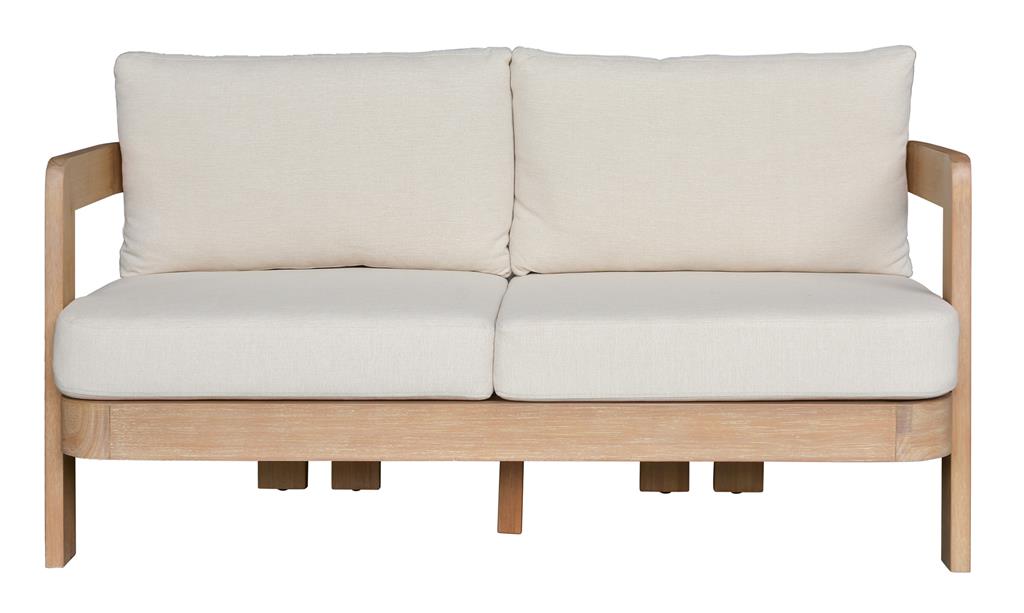 Calabria Outdoor 2 Seater Sofa - Cream/Light Smoke