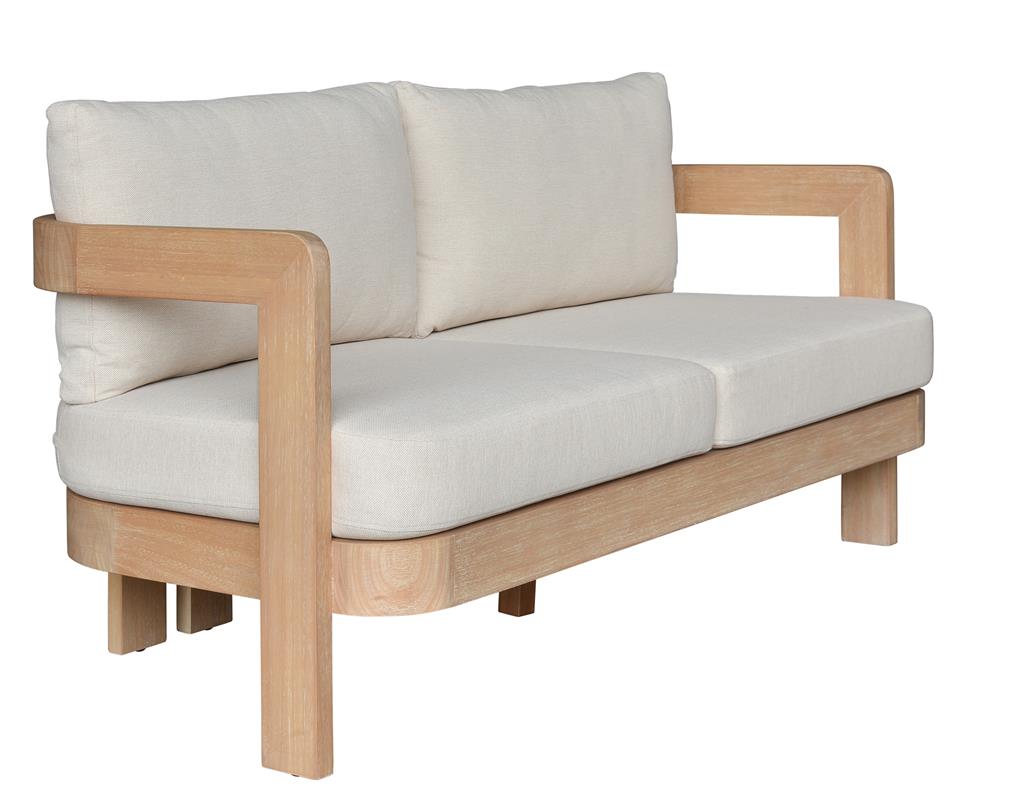 Calabria Outdoor 2 Seater Sofa - Cream/Light Smoke